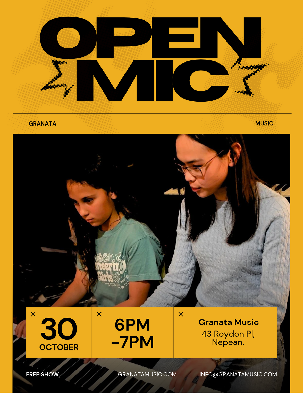 Granata Music Open Mic Night β Ottawa | October 30, 2026