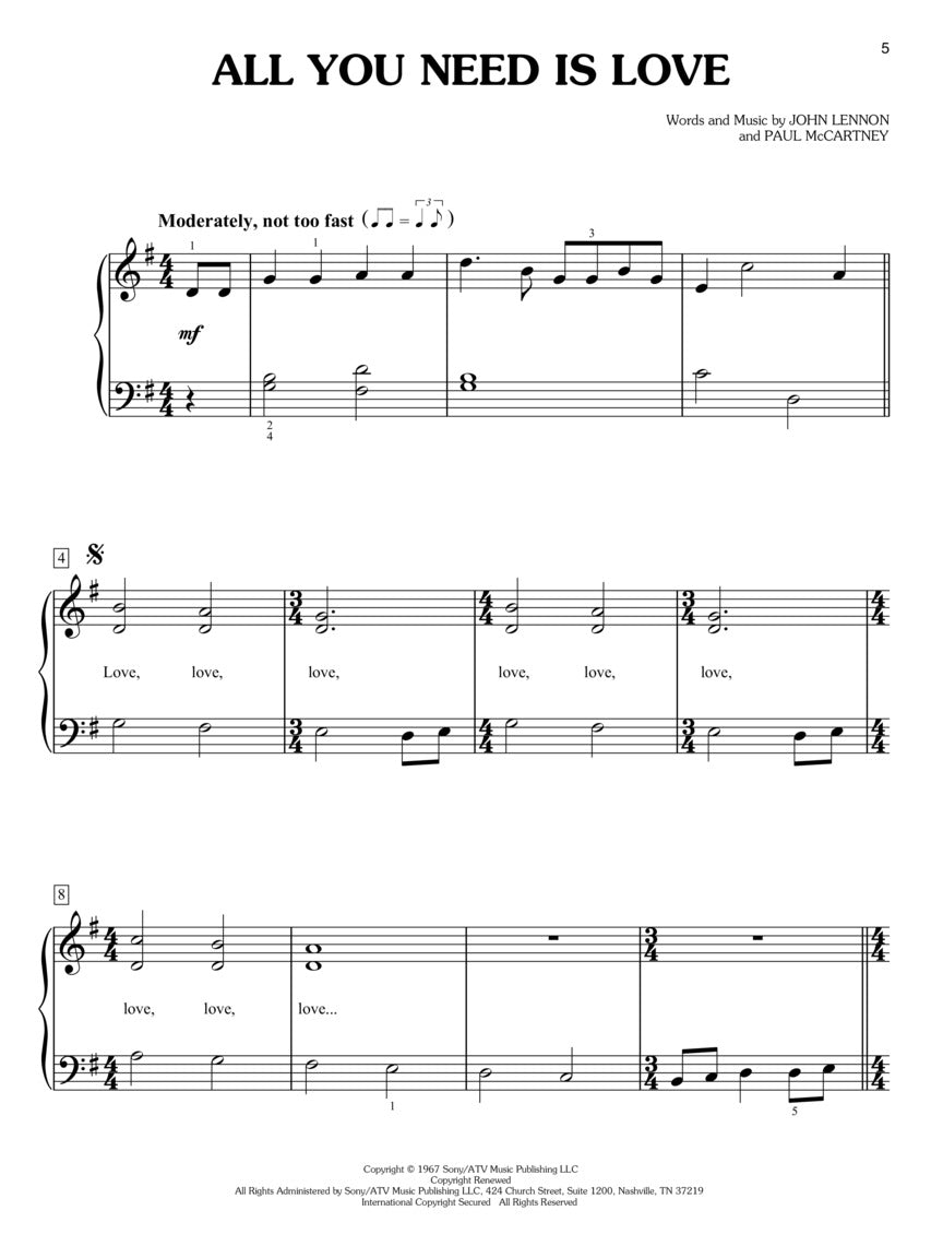 The Beatles for Kids - Easy Piano