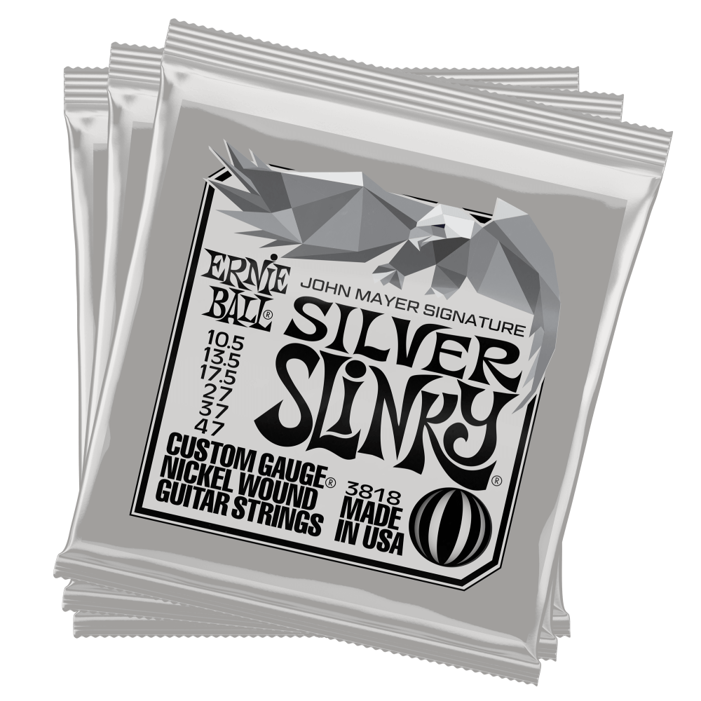 Ernie Ball John Mayer Signature Silver Slinky Guitar Strings (10.5-47)