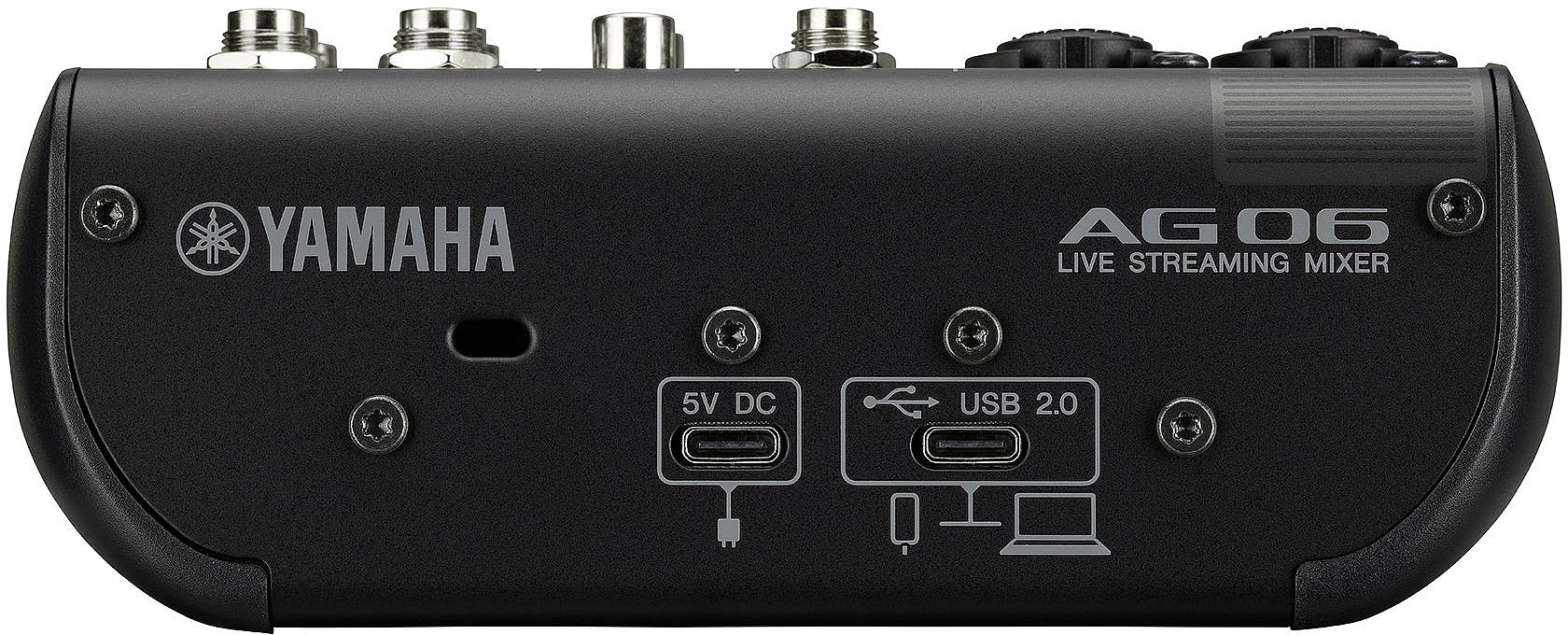 Yamaha AG06MK2 B 6-Channel Live Streaming Mixer w/ USB-C Audio Interface - Black