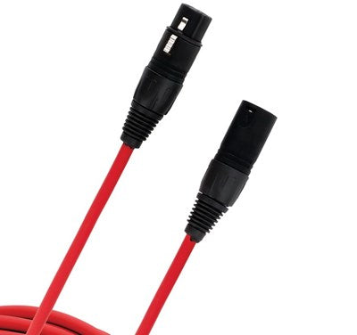 D'Addario Classic Series Pro Microphone Cable XLR Male-XLR Female, 20ft-Red