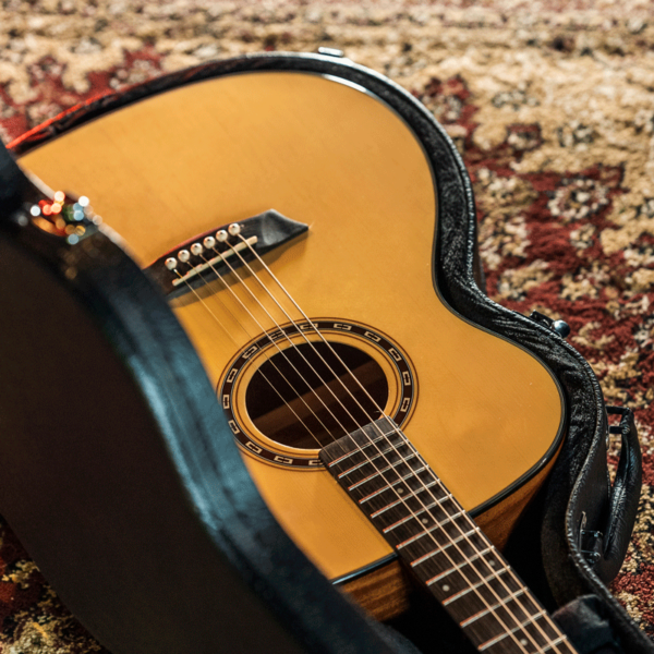 Washburn Apprentice 5 Acoustic Folk Guitar - Hardshell Case Included