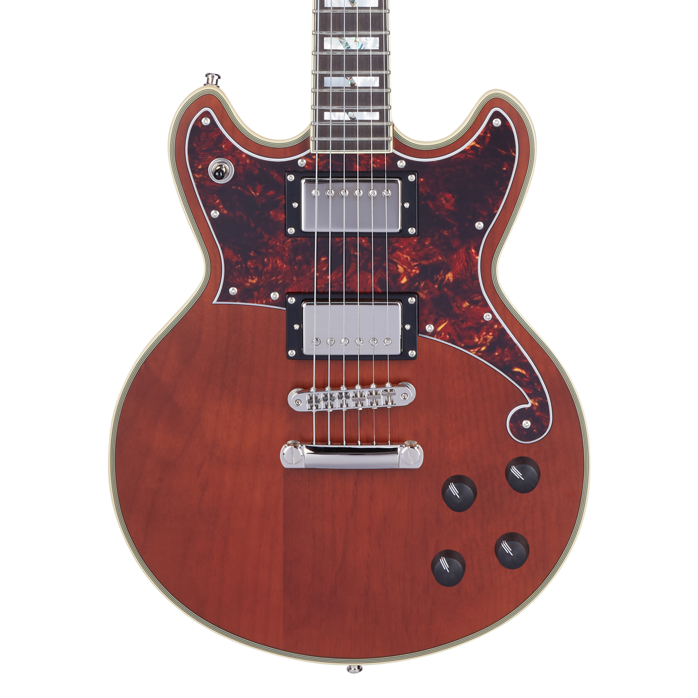 D'Angelico Deluxe Brighton Solidbody Electric Guitar - Matte Walnut