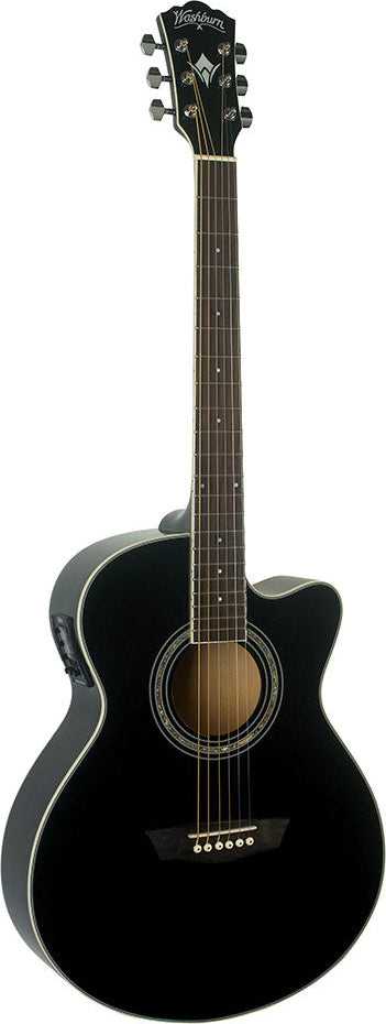 Washburn Festival EA12 Acoustic Guitar - Black