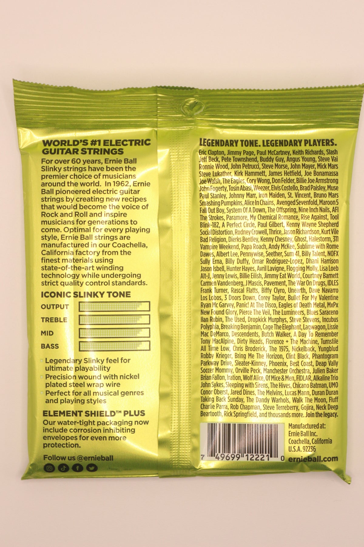 Ernie Ball Slinky Nickel Wound Electric Guitar Strings - Regular Gauges