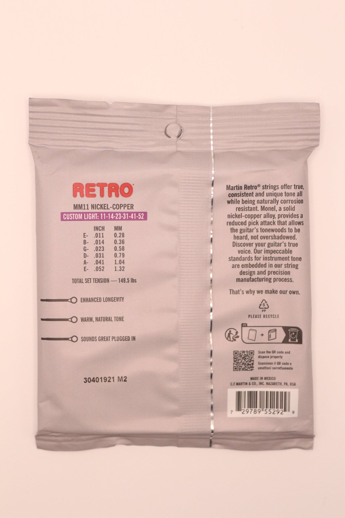 Martin Guitars Retro Monel Acoustic Guitar String Sets