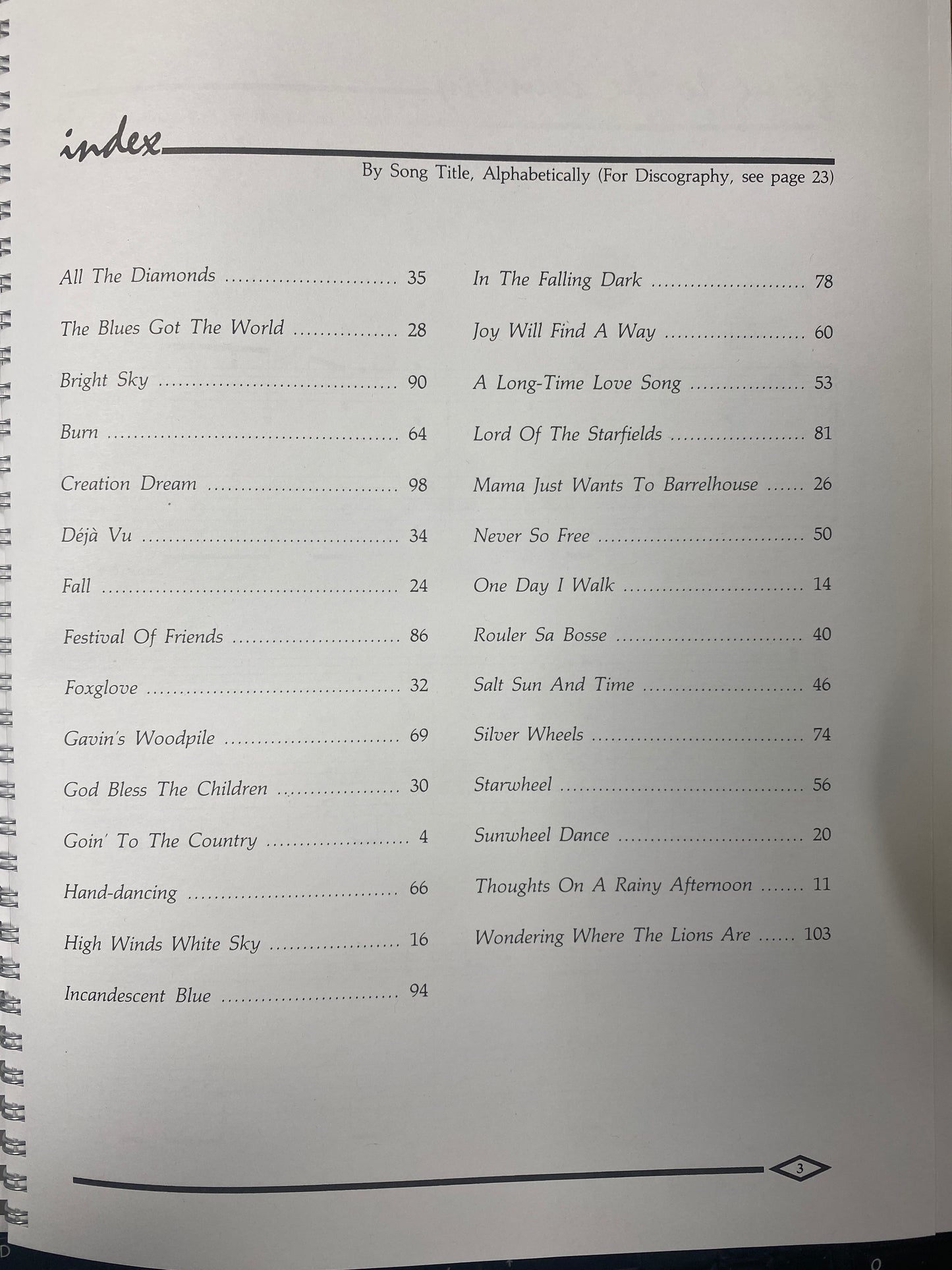 Bruce Cockburn, All The Diamonds - OFC Publications