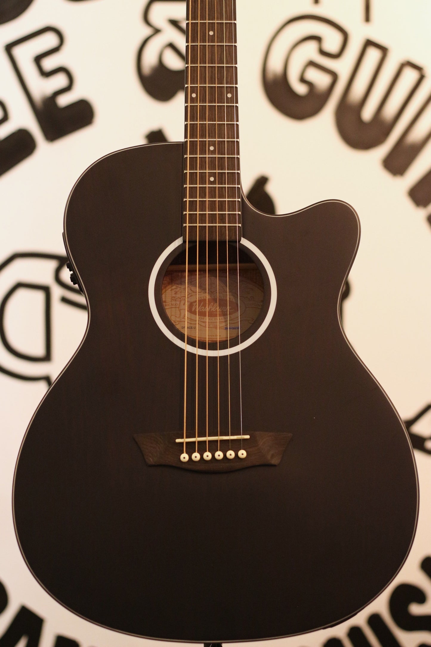 Washburn Deep Forest Ebony Ace Acoustic Guitar