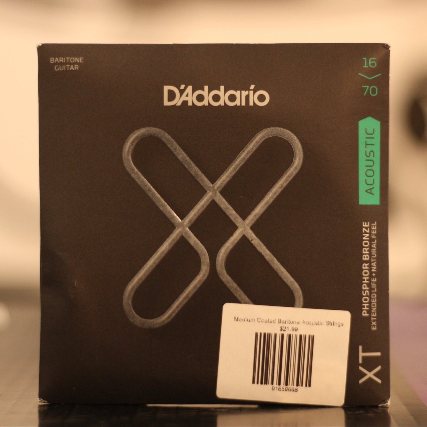 D'Addario XT Coated Baritone Acoustic Strings - Medium