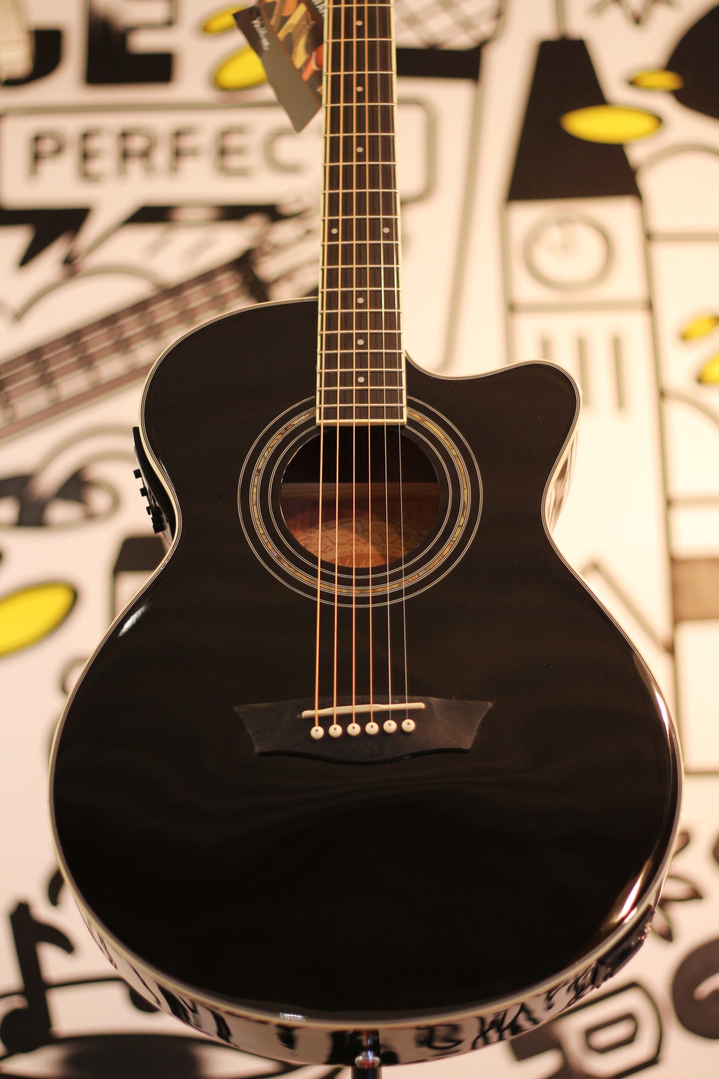 Washburn Festival EA12 Acoustic Guitar - Black
