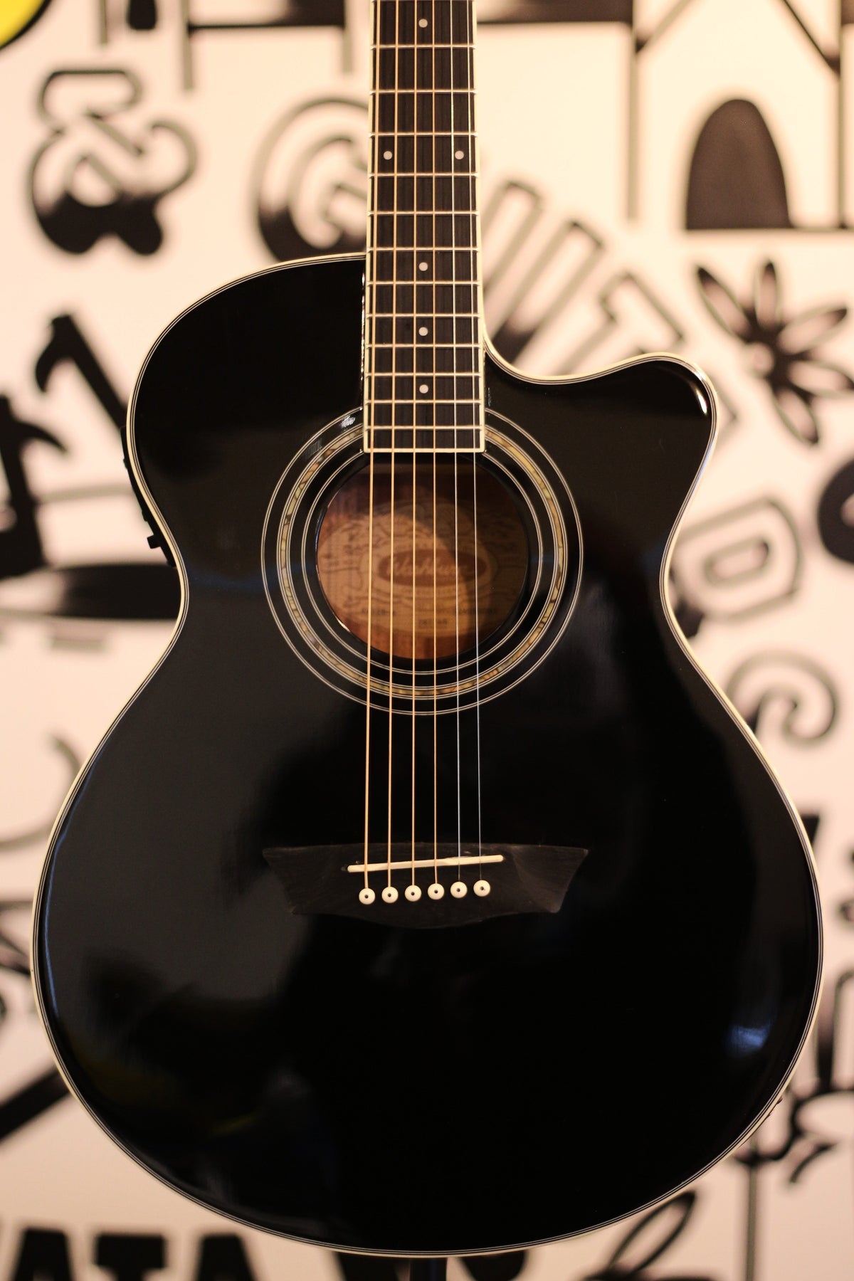 Washburn Festival EA12 Acoustic Guitar - Black