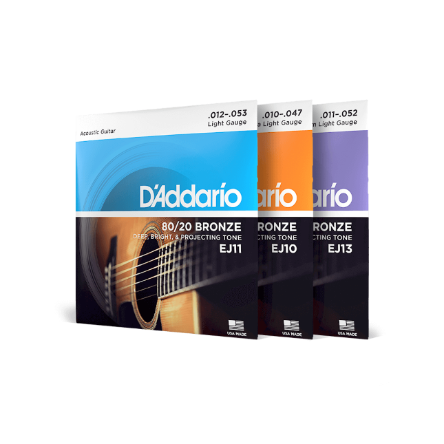 D'Addario 80/20 Bronze Acoustic Guitar Strings | All Gauges