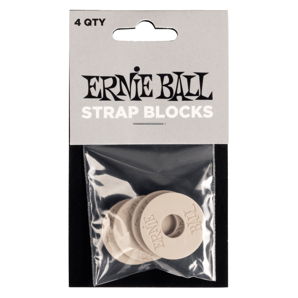 Ernie Ball Strap Blocks - Gray - 4 Pack