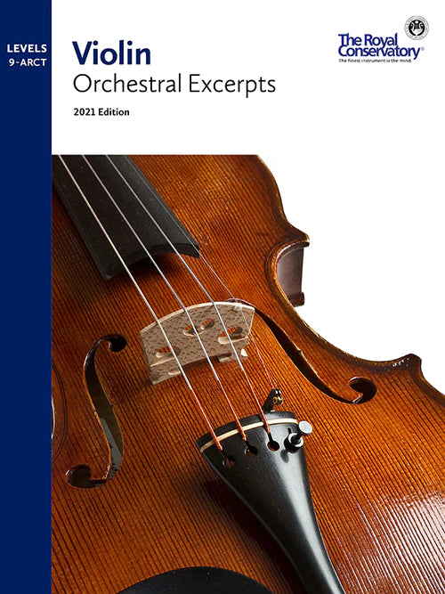 RCM Violin Orchestral Excerpts 2021 Edition, Levels 9-ARCT - Book