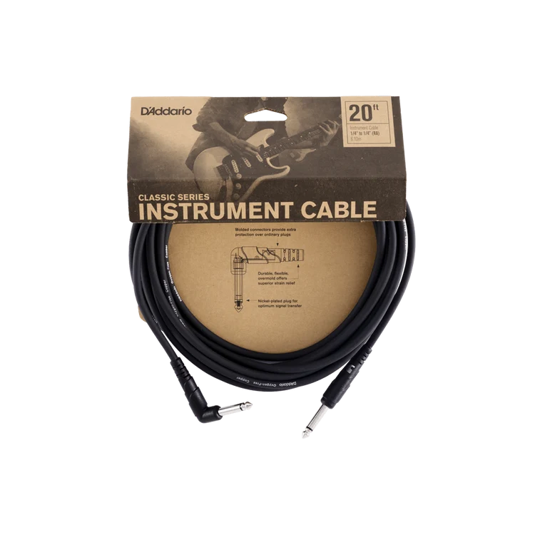 D'Addario Classic Series Right Angle Instrument Cables