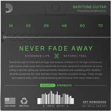 D'Addario XT Coated Baritone Acoustic Strings - Medium