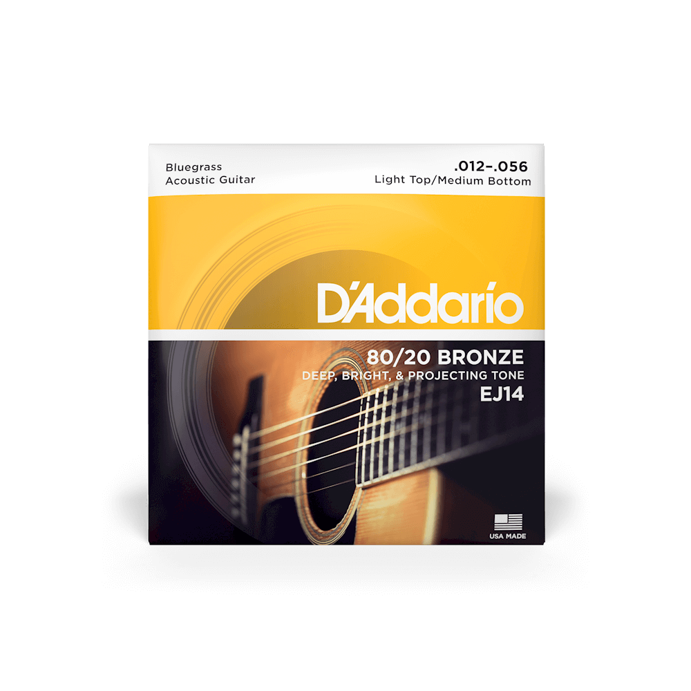 Cordes de guitare acoustique D'Addario 80/20 Bronze | Tous tirants