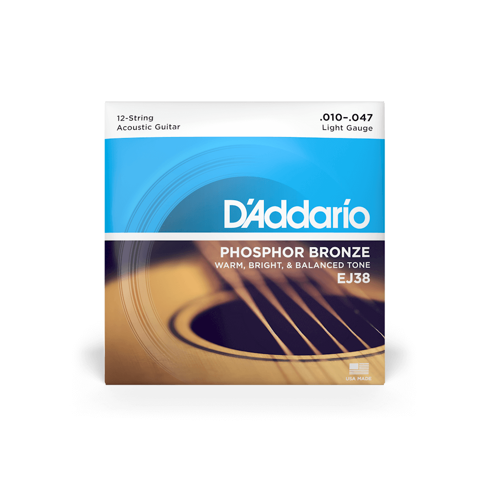 D'Addario Phosphor Bronze 12-String Acoustic Guitar Strings