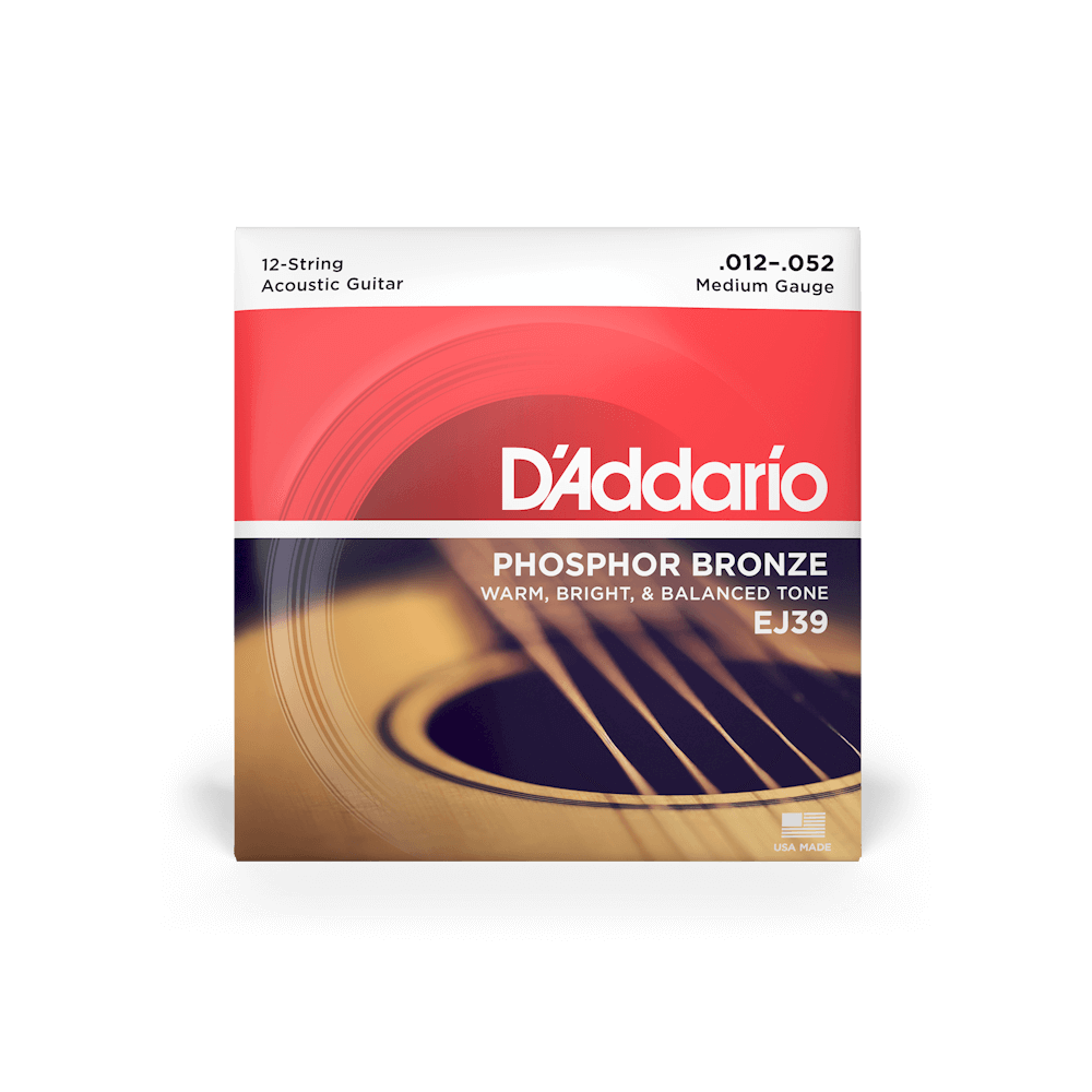 D'Addario 12-String Acoustic Guitar Strings - Medium