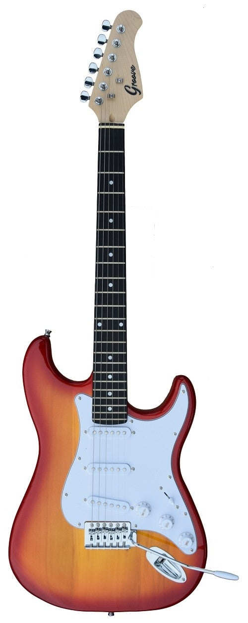 Groove Strat-Shaped Electric Guitar - Cherry Burst