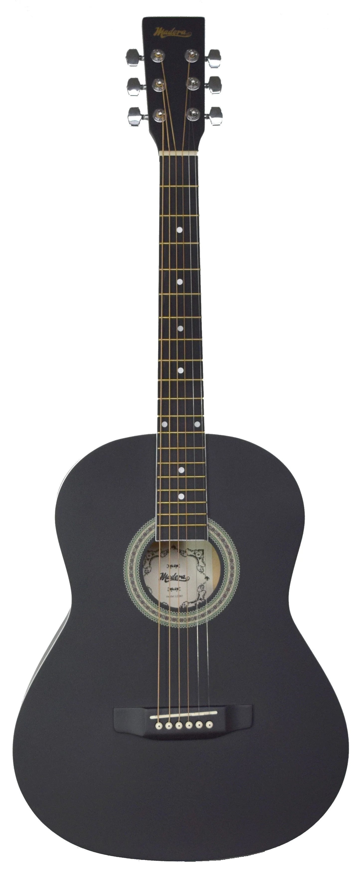 Madera LD381 38" Acoustic Guitar - Black Satin