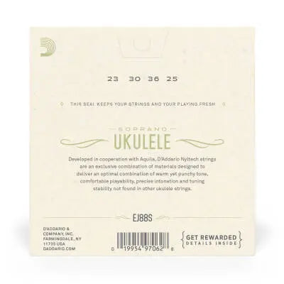 D'Addario EJ88S - Soprano Ukulele Nyltech String Set