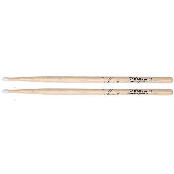 Zildjian 5B Natural Finish Nylon Tip Drumsticks