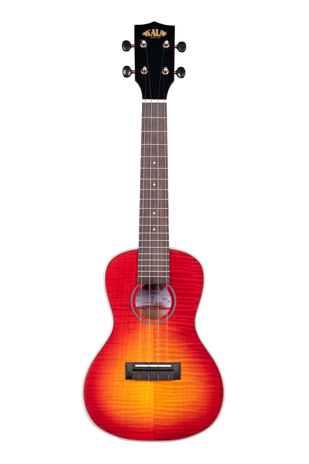 Gloss Flame Maple Cherry Burst Concert Ukulele