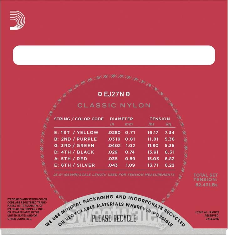 D'Addario Nylon Classical Guitar Strings
