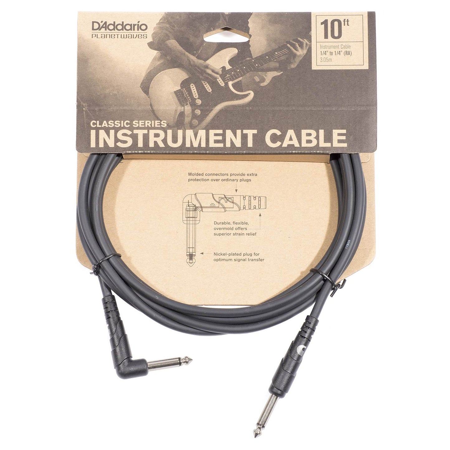D'Addario Right Angle Instrument Cable