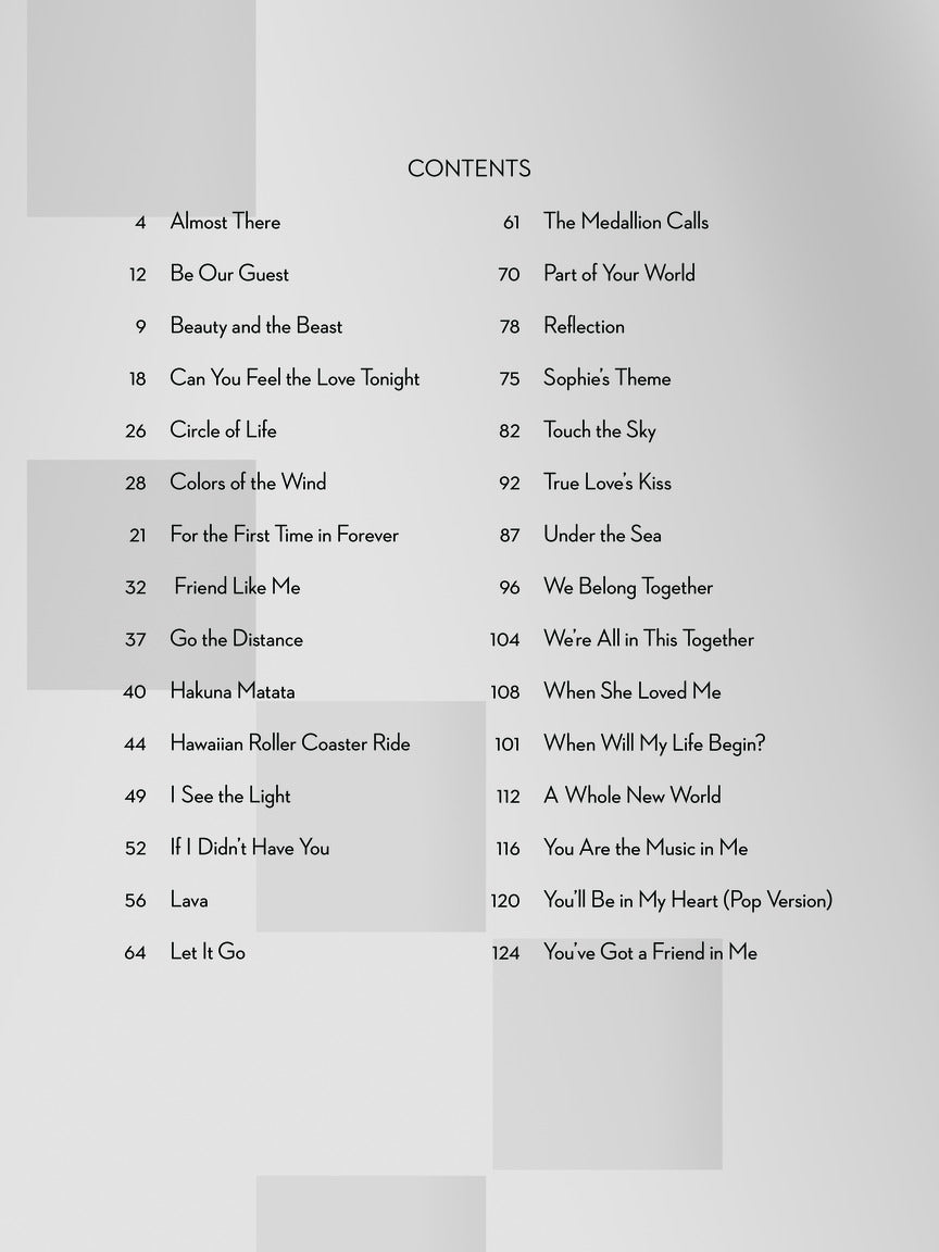 CONTEMPORARY DISNEY Easy Guitar with Tab