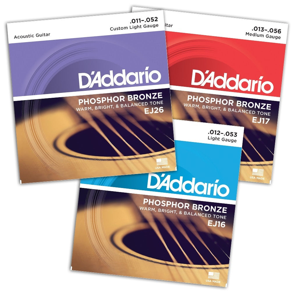 D'Addario EJ Phosphor Bronze Acoustic Guitar Strings | All Gauges