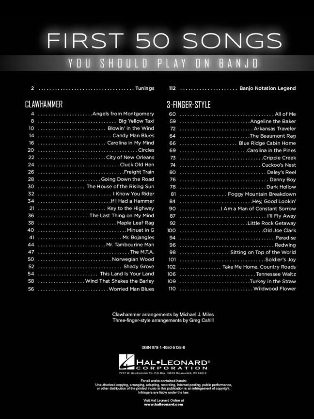 First 50 Songs You Should Play on Banjo