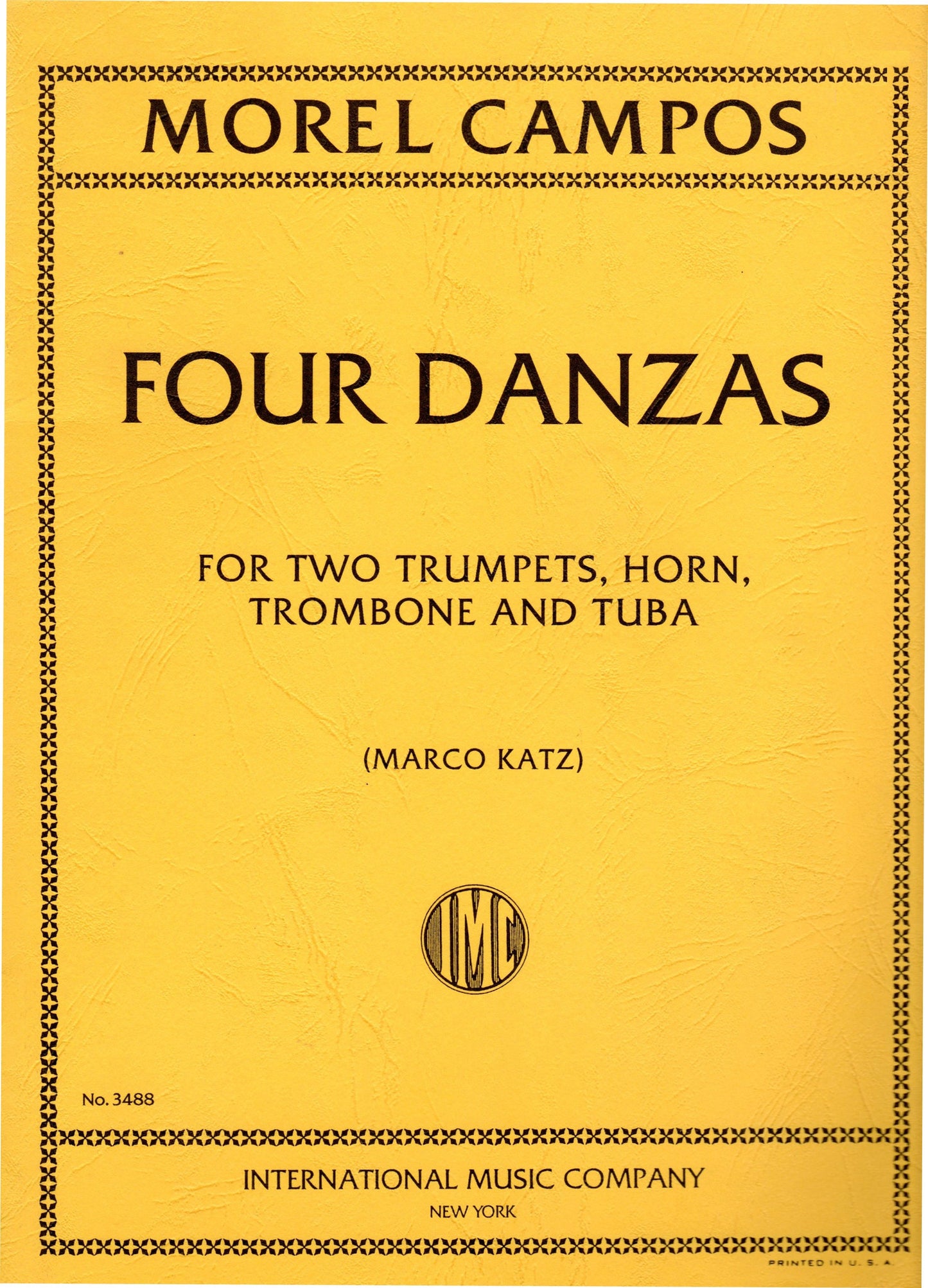 Juan Morel Campos - Four Danzas for 2 Trumpets, Horn, Trombone & Tuba - Canada