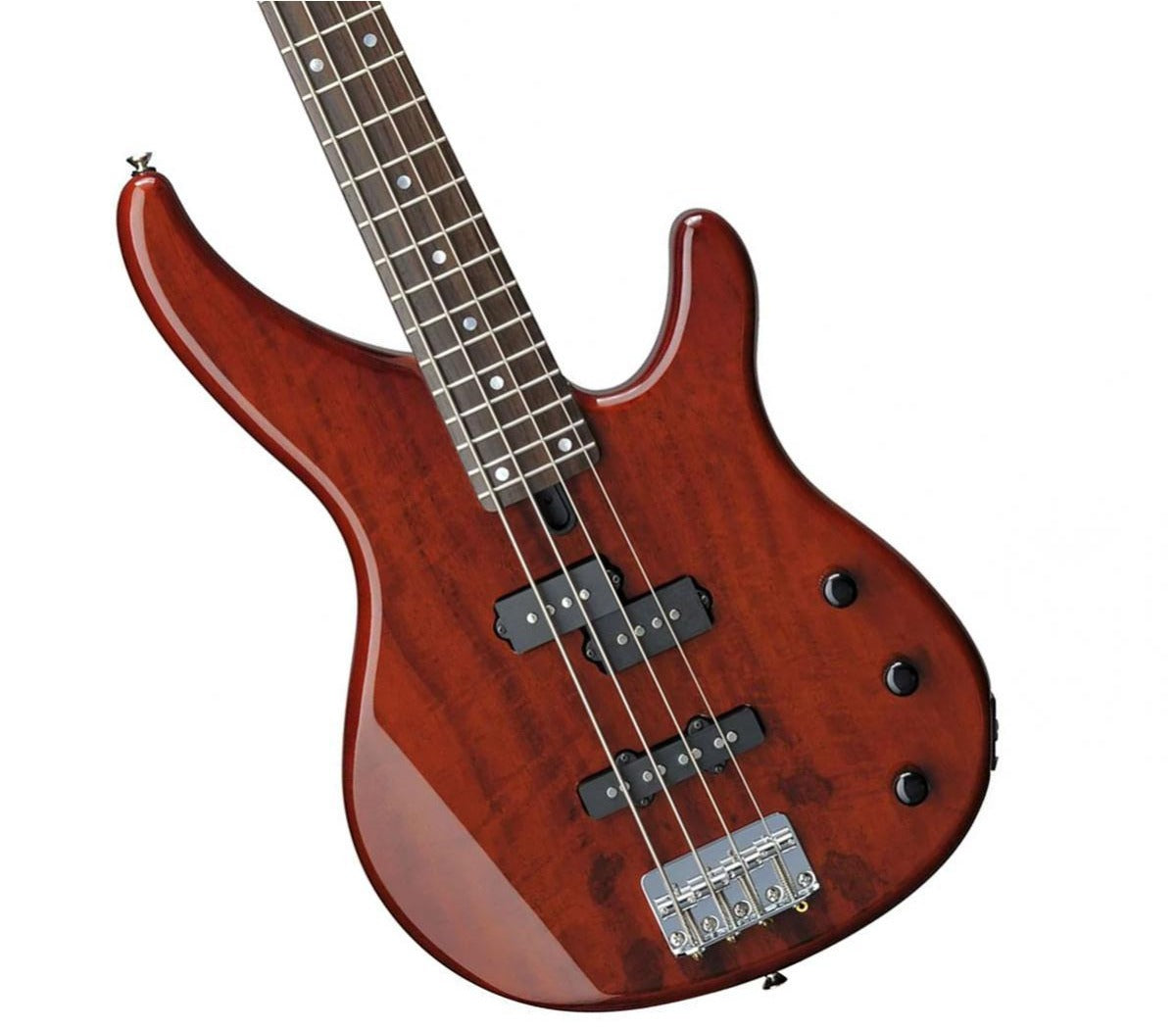 Yamaha TRBX174EW Exotic Wood 4-String Bass - Root Beer