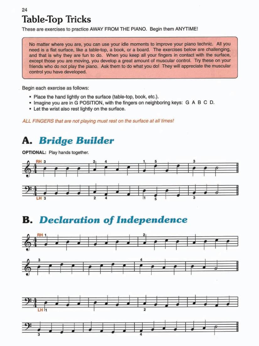 Alfred's Prep Course - Technic Book (Level D) For the Young Beginner