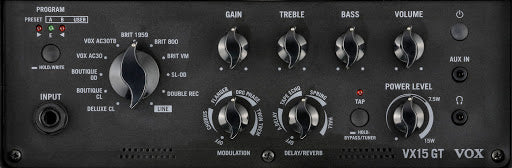 Vox VX15 GT 15W Modeling Combo Amplifier