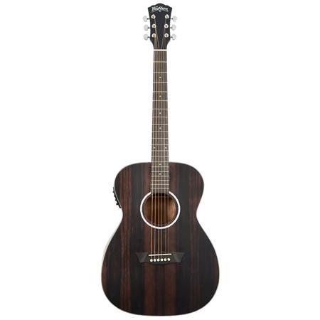 Washburn Deep Forest Ebony Folk Acoustic Electric Guitar - Striped Ebony