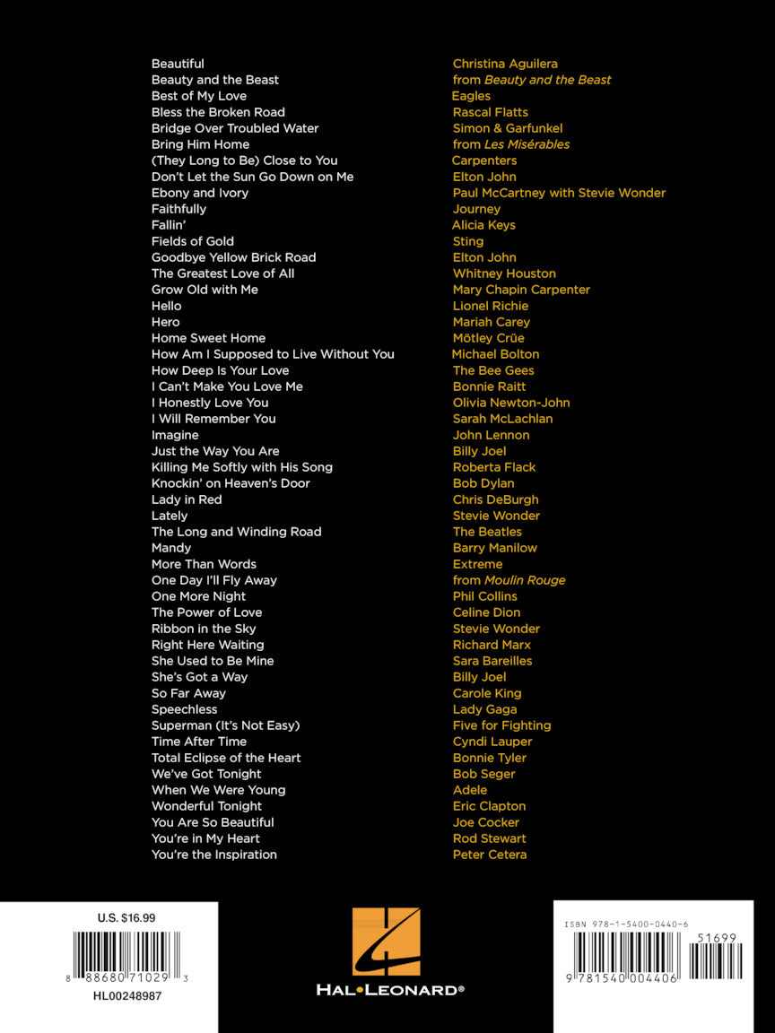 First 50 Pop Ballads You Should Play on the Piano