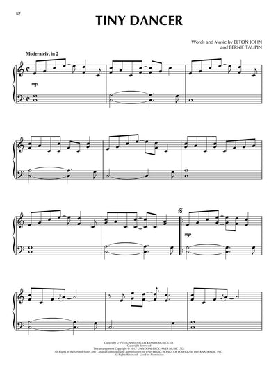 Elton John Favorites Piano Solo Personality Softcover
