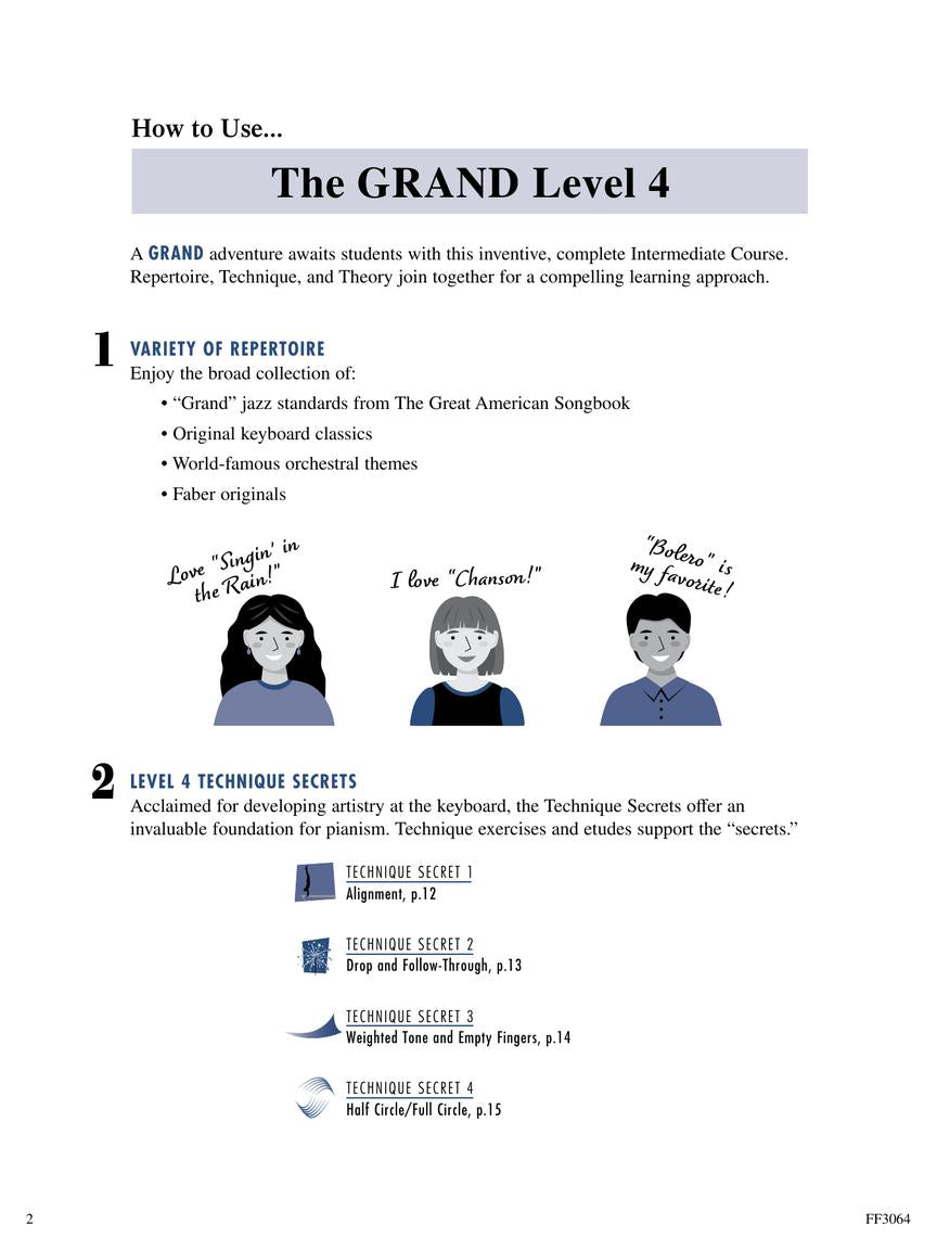 The Grand Level 4 Piano Adventures: All-in-One - Book/Media Online
