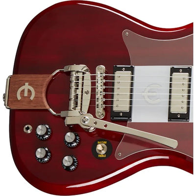 Epiphone Crestwood Custom with Tremotone Tailpiece - Cherry [Pickguard Finish Flaw]