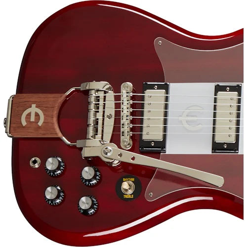 Epiphone Crestwood Custom with Tremotone Tailpiece - Cherry [Pickguard Finish Flaw]