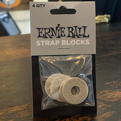 Ernie Ball Strap Blocks - Gray - 4 Pack