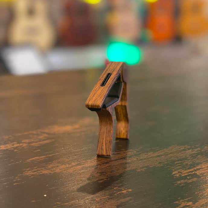 The Good Musician Co. | Wood-Style Guitar Capo with Built-In Pick Holder