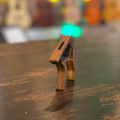 The Good Musician Co. | Wood-Style Guitar Capo with Built-In Pick Holder