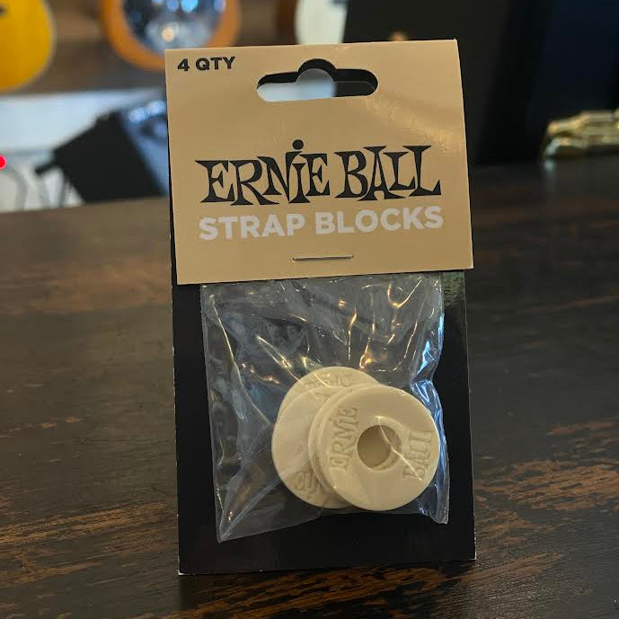 Ernie Ball Strap Blocks - Cream - 4 Pack