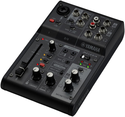 Yamaha AG03MK2 B LSPK AG Series Live Streaming Pack w/ 3 Channel Mixer, Condenser Microphone and Headphones - Black
