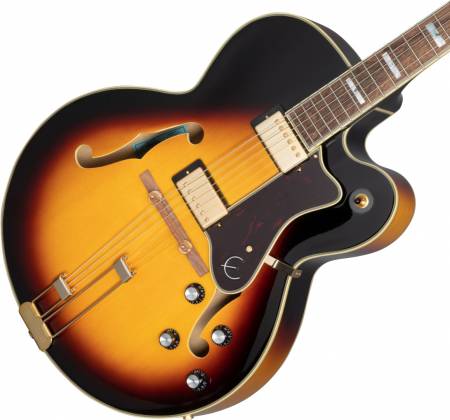 Epiphone EOBDWVSGH Broadway Series Cutaway 6 String RH Hollowbody Guitar with Gigbag - Vintage Sunburst