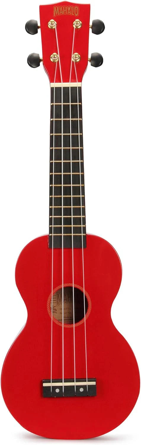 Mahalo MR1-RD Rainbow Series Soprano Ukulele (Red)